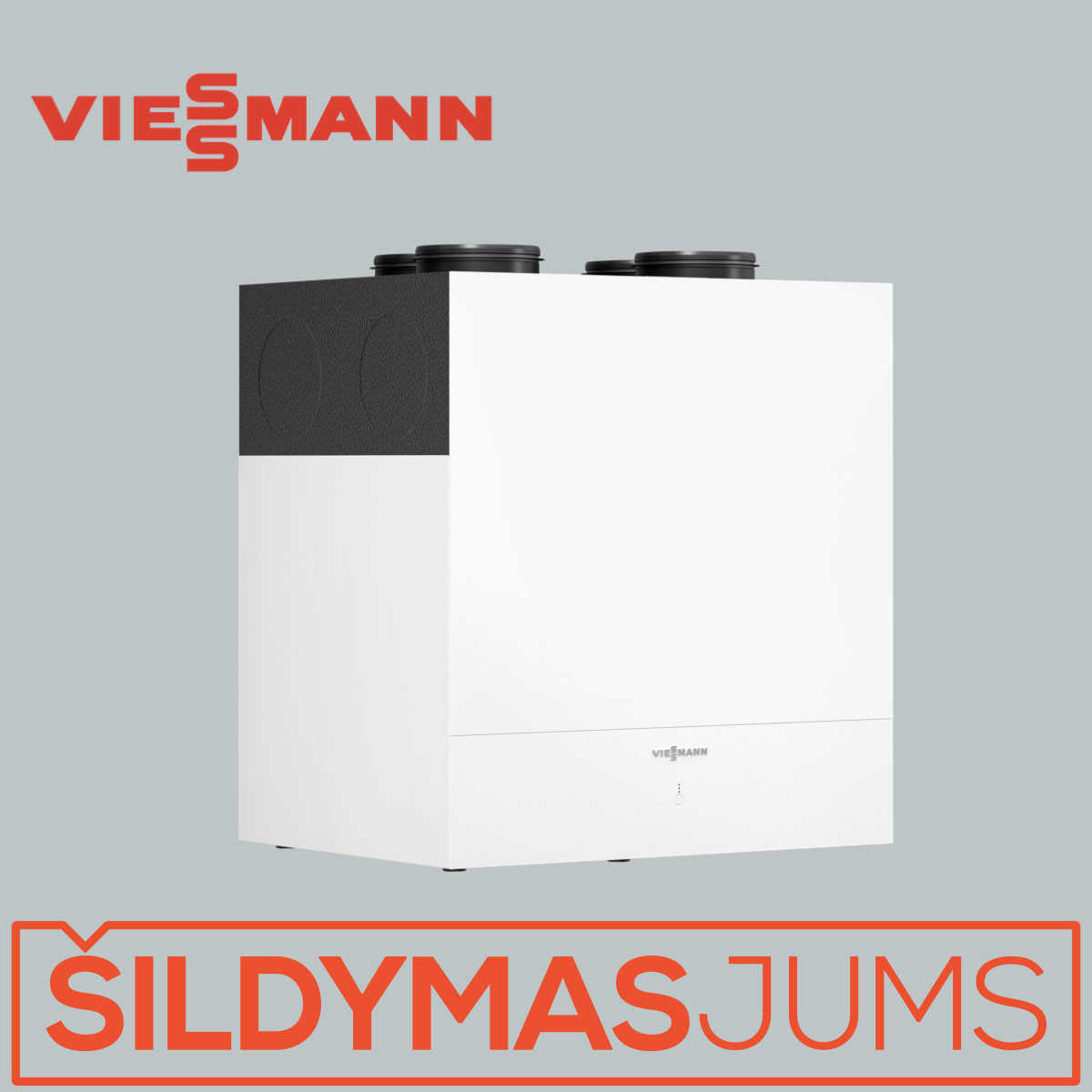 Rekuperatorius plokstelinis - entalpinis Viessmann VITOAIR CT 450E MA be el. teno, valdymas per ViCare programą, filtras F7/G4 Vertikalus dešininis/kairinis Z029243